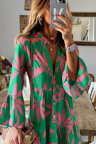 Palm Paradise Ruffle Dress