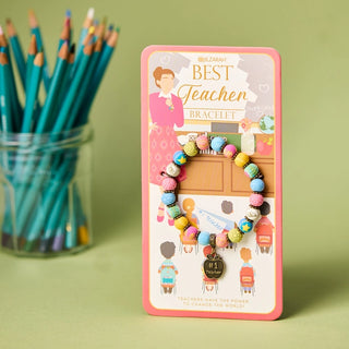 Best Teacher Beaded Stretch Bracelet Gift Set