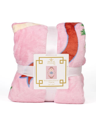 Ballerina Waltz Pink Throw Blanket - 50 x 60 in