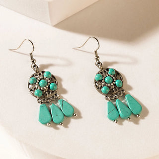 Myra Coppertrail Cactus Blue Western Earrings
