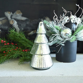 Silver Glass Christmas Tree Candle - 8 oz: Fresh Cut Fraser
