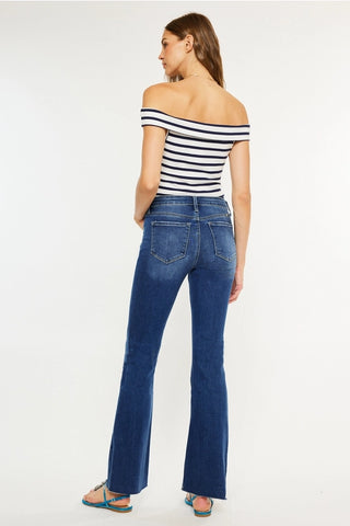 Kan Can High Rise BOOTCUT- Dark Wash