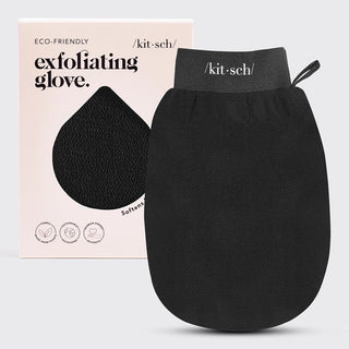 Kitsch Eco-Friendly Exfoliating Glove – Black