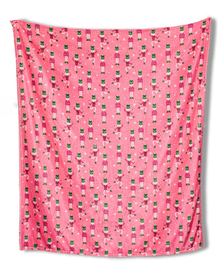 Nutcracker Cutie Throw Pink/Multi 50x60