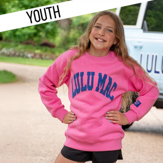 Lulu Mac Youth Puff Logo Crewneck Sweatshirt – Kids