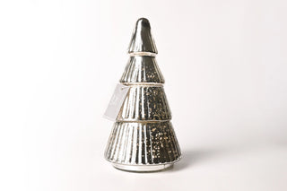 Silver Glass Christmas Tree Candle - 8 oz l Silver Birch