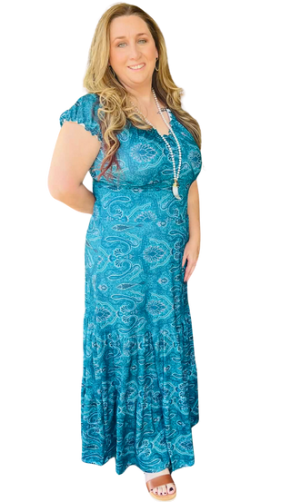 Boho Smocked Maxi Dress|6519