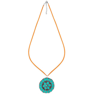 Desert Turquoise-Look Statement Pendant Necklace