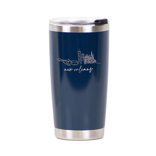 New Orleans Etched Tumbler Royal/Stainless 20oz.