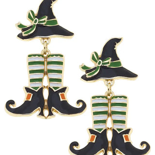 Halloween Witch Boot Earrings
