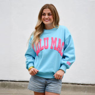 LULU Mac Sweatshirt – Blue/Hot Pink Puff