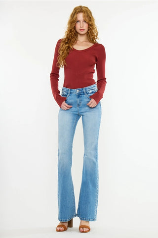 Mid Rise FLARE- Med Wash