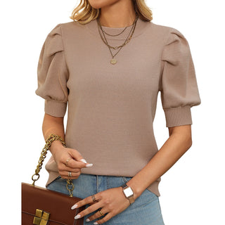 Knit Puff Sleeve Sweater
