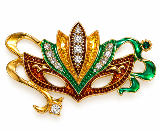 Mardi Gras Mask Brooch