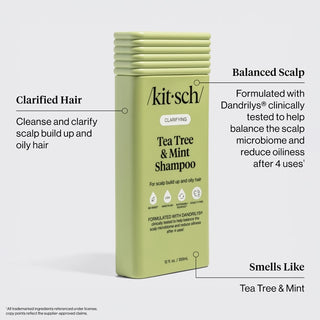 Kitsch Clarifying Tea Tree & Mint Shampoo & Conditioner Combo – 12 fl oz Each