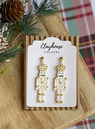 Handmade Polymer Clay Nutcracker Earrings
