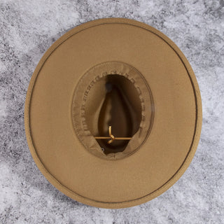 Structured Wide Brim Classic Fedora Hat