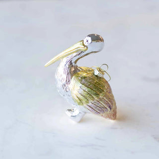 Pelican Ornament Silver 4"