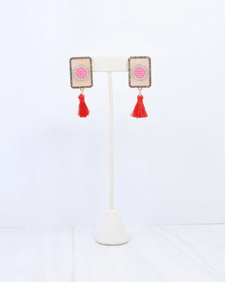 Rack Em Earring – Red