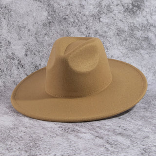 Structured Wide Brim Classic Fedora Hat