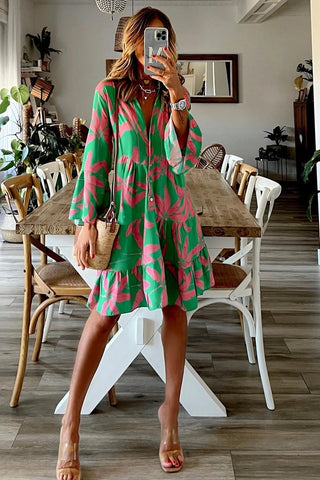 Palm Paradise Ruffle Dress