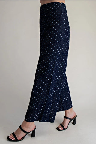 Polka Dot High Waist Wide Leg Pants