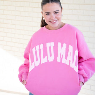 Lulu Mac Sweatshirt – Pink Light Pink Puff Logo