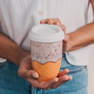 Grapefruit 12oz Ceramic Travel Mug