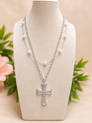 The Celestine Cross Necklace