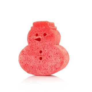 Spongellé Arctic Lily Snowman Buffer - red snowman sponge product shot