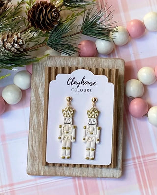 Handmade Polymer Clay Nutcracker Earrings