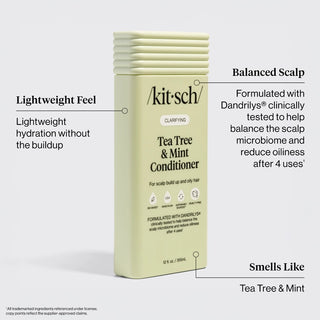 Kitsch Clarifying Tea Tree & Mint Shampoo & Conditioner Combo – 12 fl oz Each