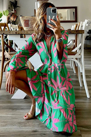 Palm Paradise Ruffle Dress