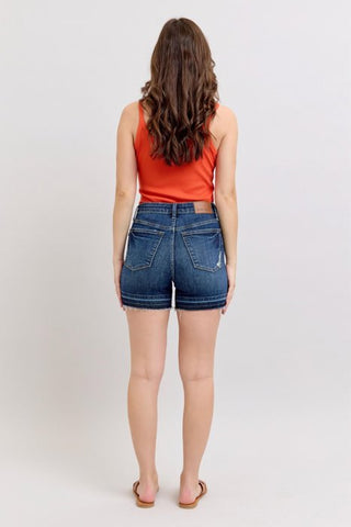 Judy Blue HW Tummy Control Shorts - Destroy Release Hem