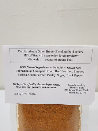 Farmhousehouse Onion Gourmet Burger Seasoning|782