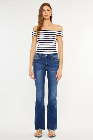 Kan Can High Rise BOOTCUT- Dark Wash