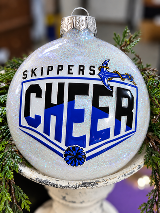 Skippers Cheer Ornament- White