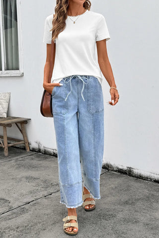 The Easy Days Drawstring Denim Pants
