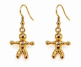 King Cake Baby Mardi Gras Earrings