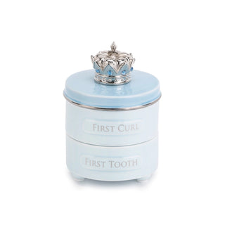 First Tooth & First Curl Keepsake Box - Elegant Charm Collection