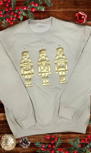 Nutcracker Metallic Puff Sweatshirt - Sandstone