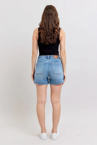 Judy Blue Vintage Wash Jogger Shorts