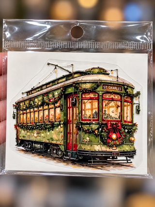 Christmas Street Car- St. Charles UV DTF Sticker