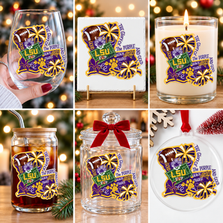 LSU State UV DTF Sticker