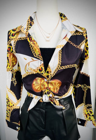 Chain Print Blouse