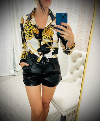 Chain Print Blouse