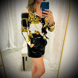 Chain Print Blouse