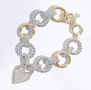 Heart Chain Link Bracelet