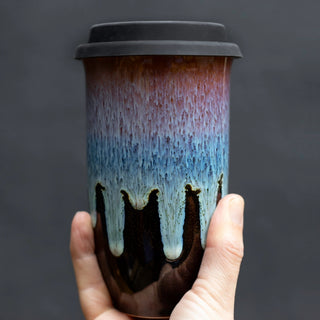 Monsoon Ceramic Travel Mug – 16oz with Lid & Sleeve