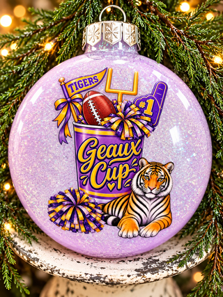 Tigers Geaux Cup Ornament